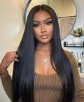Glueless 6x6 Lace Closure Wigs Human Hair Straight 20 Inch by Megalookhair
