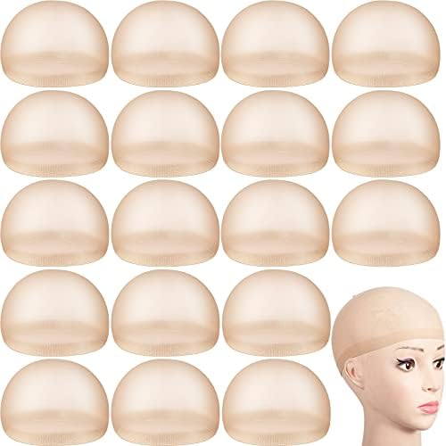 Waydress 100 Pcs Wig Caps Nylon Stocking Caps Elastic Stretchy,Beige by Waydress