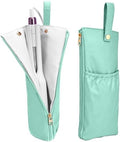 Hot Tools Travel Bag with Heat Resistant Mat, 2-in-1 Hair Tools Organizer Bag for Curling Iron, Flat Iron, Portable Holder & Mat with Cord Pocket for Home Travel(Green) by Ctrlopt