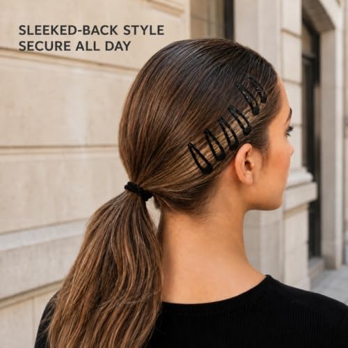 40 Pack Black 2 Inch Barrettes Women Metal Snap Hair Clips Accessories - Image 5