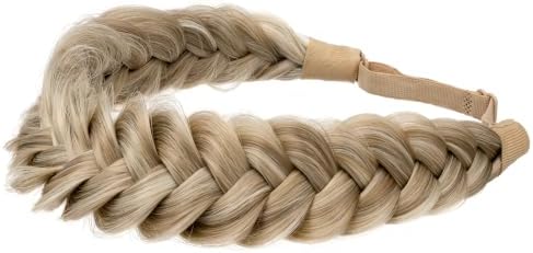 Synthetic Hair Braided Headband Classic Wide Strands Wedding Disorderly Fluffy Braids Wig Band Women Beauty Accessory - Image 6