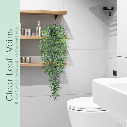 Der Rose 34" Artificial Mandala Vine Hanging Plant for Bathroom Shelf Decor - Image 2