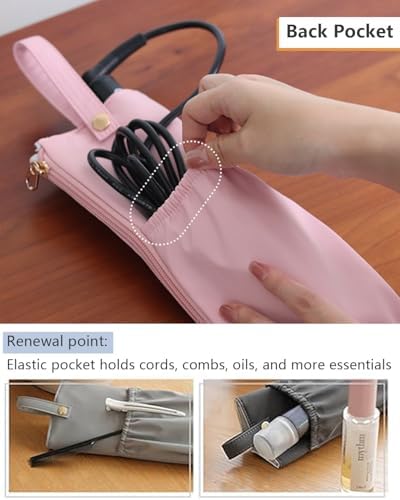 Lifeplus Holder & Mat for Hot Tools, Curling Iron Flat Iron Heat Resistant Hair Tools Travel Bag - Ideal for Home, Travel, Gift (Pink 2 pack) - Image 4
