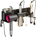 5 in 1 Hair Dryer Holder Hair Tool Organizer Metal Wall Mount (Black) by Dovyn