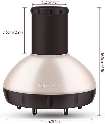 Segbeauty Hair Diffuser with Deep Bowl, Adjustable Air Flow Professional Hair Diffuser Attachment for Curly Wavy Hair, Hairstylist Barber Salon Tool Fitting Most Blow Dryer with 1.57"-1.97" Nozzle - Image 6