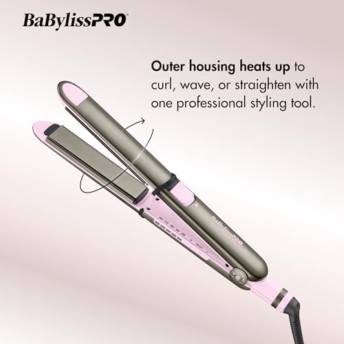 BaBylissPRO Nano Titanium Prima Ionic Hair Straightener – Professional Flat Iron & Curling Iron in One for Stylists, Pro Styling Hair Tool - Image 2