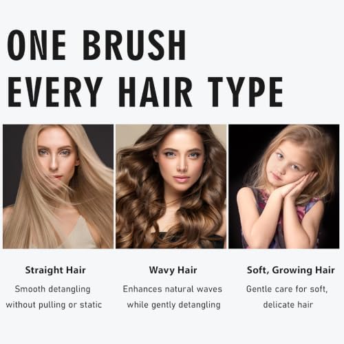 EAGLE FORTRESS Boar Bristle Hair Brush for Fine Hair & Extensions, Purple - Image 5