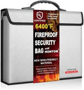 Hontom 6400℉ Fireproof Document Bag with 2 Pockets by HONTOM