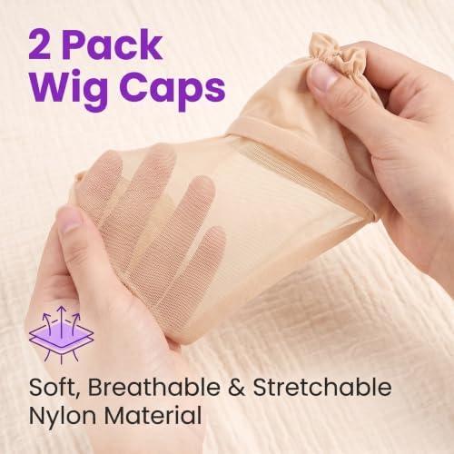 Wig Mannequin Head Stand with Nylon Wig Caps, 4 Pack - Image 3