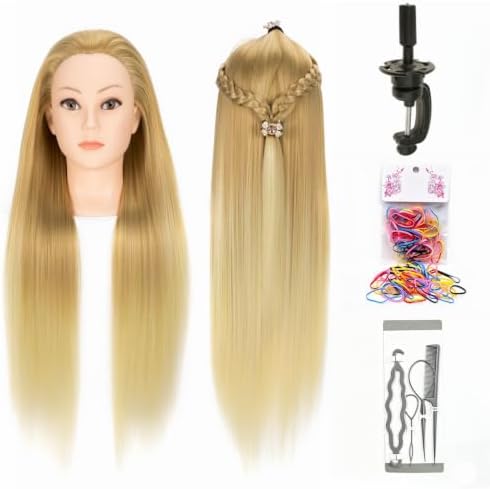 Synthetic Mannequin Head with Stand & Tools (Mix Blonde) by RomanceQueen