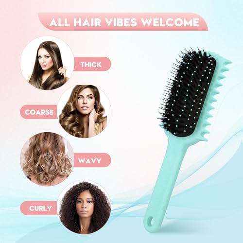 Detangle Brush for Curly Hair, 1‑Pack Ergonomic Comb, Rose Pink - Image 6