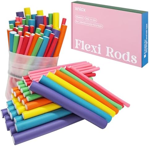 47 Pcs 7" Heatless Flexi Rods Set for Overnight Curls for All Hair by xnicx
