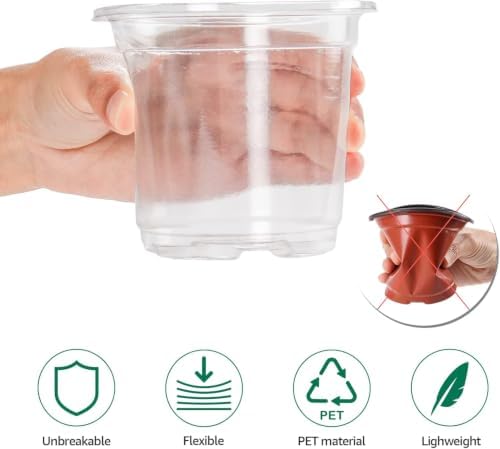Bluepro Clear Nursery Pots with Humidity Domes, 4 Inch, 30-Pack - Image 6