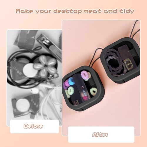 Hair Tie Organizer, Small Portable Hair Accessories Storage Can Be Stackable Or Hung On The Wall, Small Items Holder Hair Tie Organizer for Jewelry Hair Stuff Hair Clip Cotton Swab - Image 4