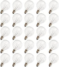 G40 Replacement Bulbs Outdoor, 120V 5W Clear, E12 Base, 25PK by CHYPartyStringLightBulbs