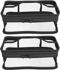 Black Makeup Bag Zipper Waterproof Portable Travel Storage Pouch 2 Pcs by BallHull