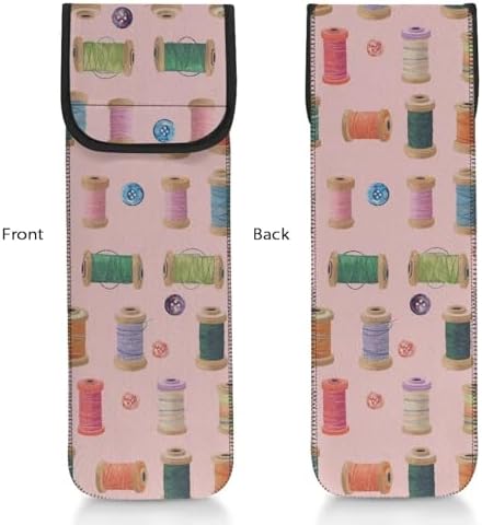 ZOUTAIRONG Line Curling Iron Bag Heat Resistant Travel Flat Iron Case Flat Iron Holder for Vanity Curing Iron Organizers and Storage Flat Iron Straightener Hot Tools Travel Bag Blue Flat Iron Case - Image 5
