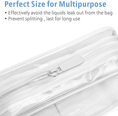 PACKISM TSA Approved Toiletry Bag - Clear Makeup Bag Travel, 4 Medium White - Image 6