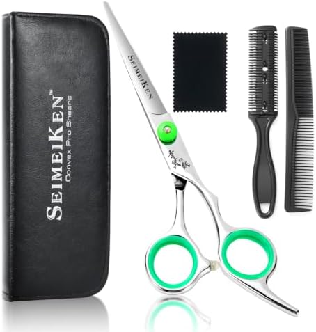 Hair Cutting Scissors, 440C Convex Edge Professional Hair Shears by SEIMEIKEN