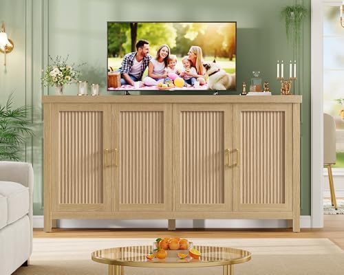 usikey 63" Buffet Cabinet with Storage & 4 Adjustable Shelves - Image 5