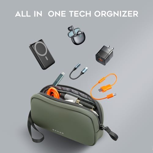 BANGE Organizer Pouch, Electronic Padded Tech Bag, Travel Case for Cords, Charger, Adapter, Cables, Power Bank - Image 4