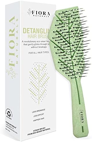 Fiora Naturals Detangling Hair Brush for Women, Detangler Hair Brush Green by FioraNaturals