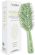 Fiora Naturals Detangling Hair Brush for Women, Detangler Hair Brush Green by FioraNaturals