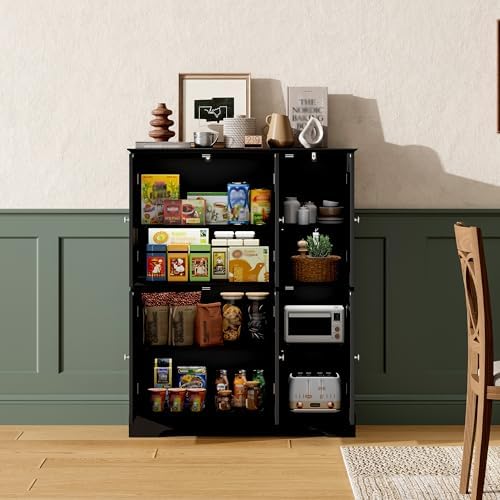 ChooChoo Bathroom Floor Cabinet with 6 Doors and Adjustable Shelves - Image 6