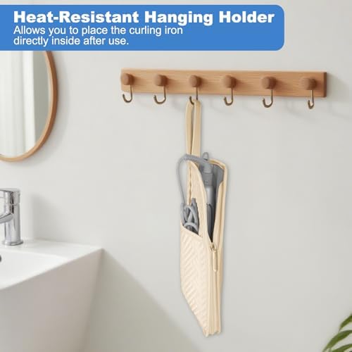 SITHON Hot Tools Holder & Mat, Heat Resistant Hair Tools Travel Bag - Image 3