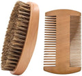 Boar Bristle Beard Brush & Dual‑Side Walnut Comb Set – 100% Pure Boar Hair & Hardwood Handle – Ideal for Men’s Beard, Hair & Wave Styling, Smooth, Detangle, Shave Pre‑Prep, Travel Friendly by Unknown