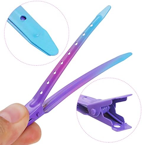 Bantoye 24Packs Duck Bill Clips 3.35 Inch Metal Alligator Clip, Purple Blue - Image 3