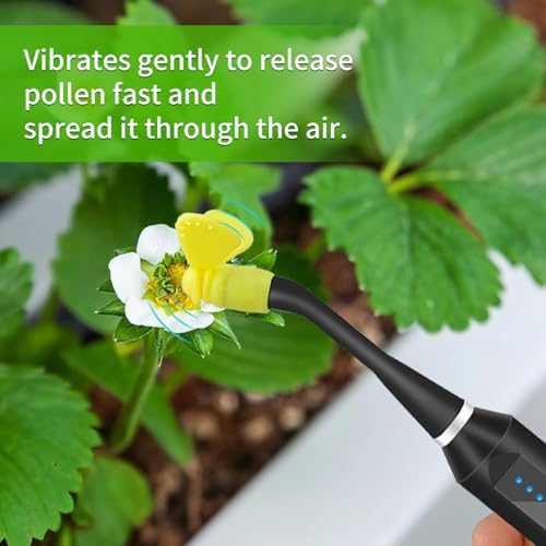Plant Pollination Tool - USB Rechargeable Vibrating Pollinator for Greenhouse Crops Like Tomatoes and Strawberries - Image 2