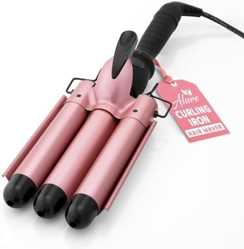 Alure Three Barrel Curling Iron Wand, 1 Inch Ceramic Tourmaline Hair Waver by AlureXAsaniHairProducts