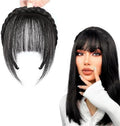 Wig with Bangs and Sideburns Trendy Braided Headband Hair Accessories Braid Headband for Women Hair Extensions Bangs Girls Braided Wigs (Black) by PANGHUDM