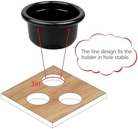 Hair Dryer Holder Organizer, 3.0 Inch 2pcs Open Hair Styling Dryer Holder Tube Package 2pcs Salon Station Hair Dryer Organizer Holder Tube Black Color - Image 3
