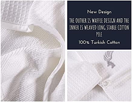 100% Turkish Cotton Hair Towel Wrap for Women,Non Microfiber,400-GSM(Grams per Square Metre),AntiFrizz,Hair Plop Waffle Towels for Curly,Long&Thick Hairs,Turban Head Wrap,1Pack10x26inc(White) - Image 5