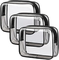 PACKISM Clear Makeup Bag for Travel - TSA Approved Toiletry Bag, Smoke Gray by Packism