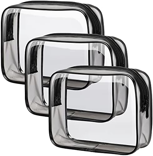 PACKISM Clear Makeup Bag for Travel - TSA Approved Toiletry Bag, Smoke Gray by Packism