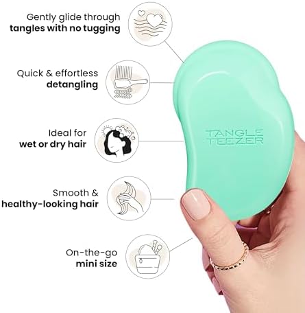 Tangle Teezer Original Detangler Mini Hair Brush for Kids, Paradise Green - Image 2