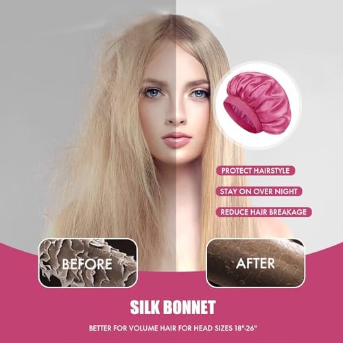 Satin Silk Bonnet for Hair, Double Layer Sleep Cap for Men & Women - Image 5