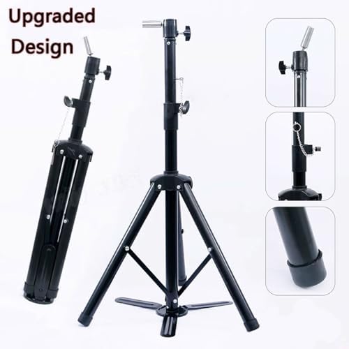 Heavy Duty Wig Stand Tripod, 55" Mannequin Head Stand Tripod for Styling - Image 7
