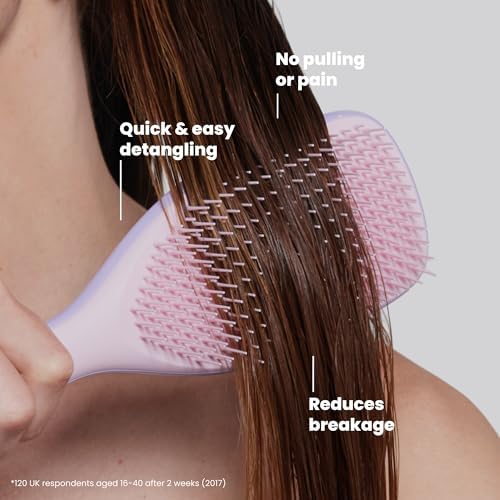 Tangle Teezer Large Ultimate Detangler Brush, Straight to Wavy, Pink/Purple - Image 4