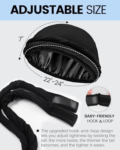 Ababalaya Upgraded Satin Lined Halo Turban Wave Cap - Image 3