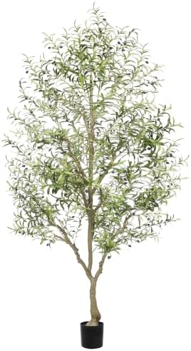 LYERSE Faux Olive Tree 9ft - Artificial Olive Tree Indoor for Home Decor by Home