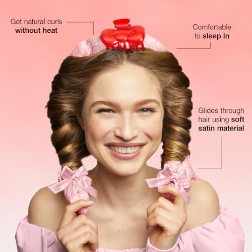Hello Kitty x Kitsch Satin Flexi Rods, Heatless Curling Rod - 4pc Set - Image 4