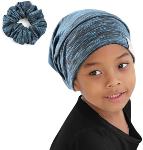 Kids Beanie Sleep Hats Bonnet for Child Curly Frizzy Hair Daily by ELIHAIR