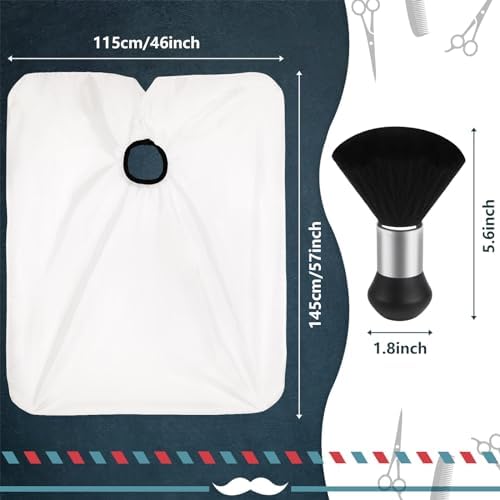 FEBSNOW Barber Cape Professional Hair Cutting Cape with Neck Duster Brush - Image 2
