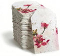 50 Pink Plantable Seed Paper Tags with Wildflower Seeds by SeedBloom