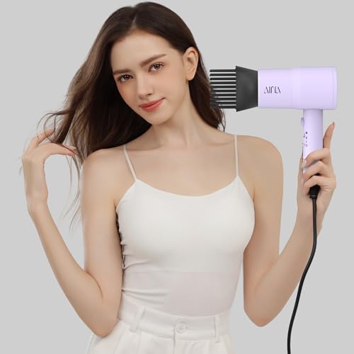 AINA Hair Dryer with Diffuser,Comb Full-Featured Blow Dryer 110V(Purple) - Image 6