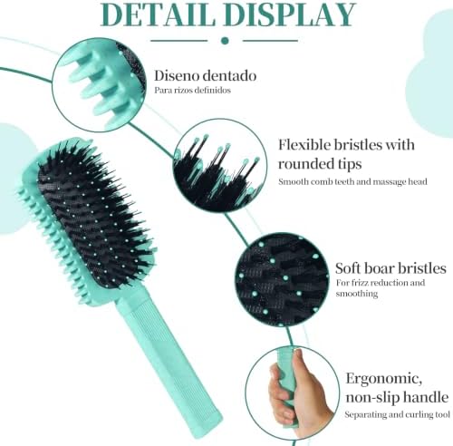 Curly Hair Brush Defining, Volume Curl Defining Brush for Effortlessly Detangling Shaping and Styling Women's Curls, Waves & Coils, Curly Hair Products, Reduce Frizz - Image 2